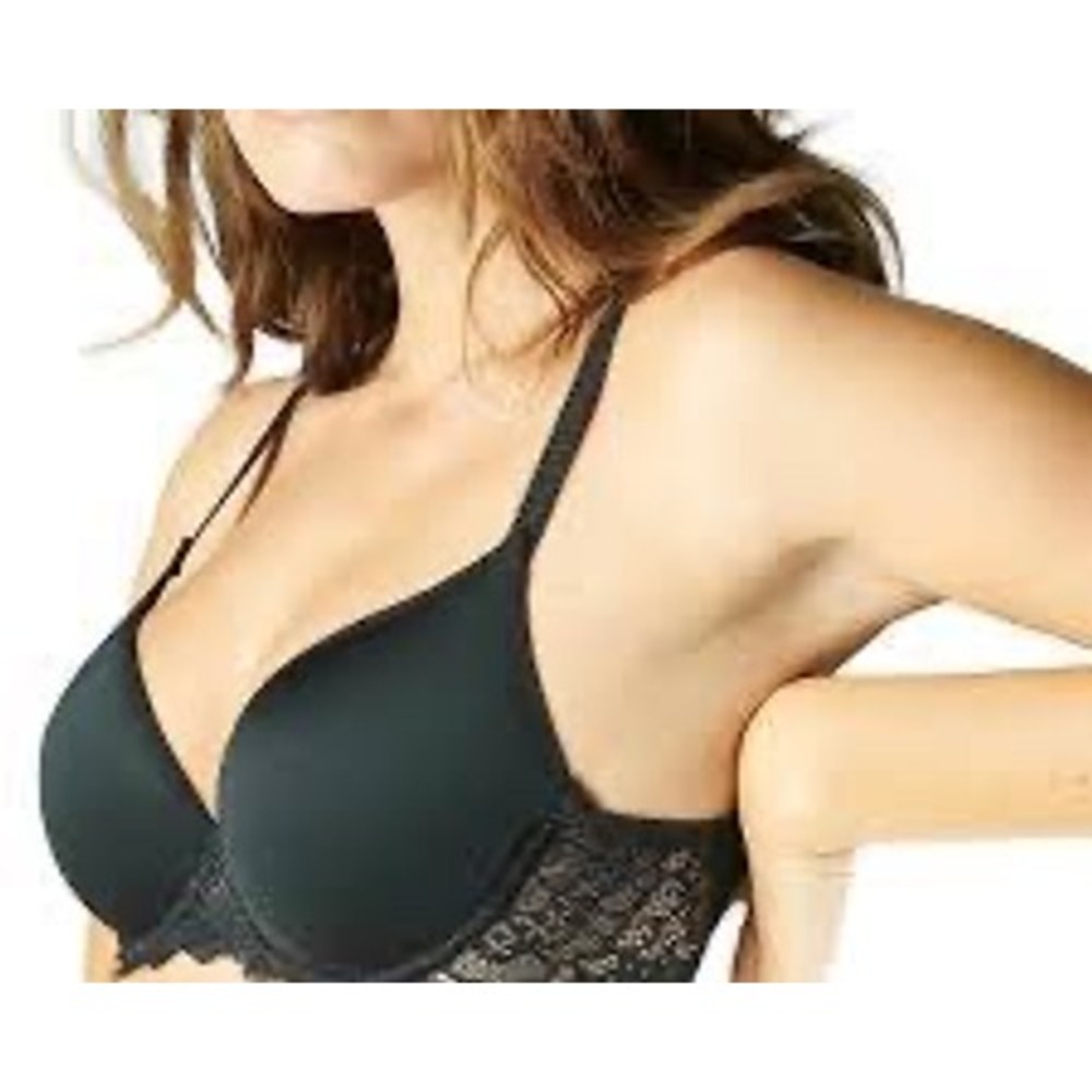 Simone Perele Delice Demi Bra Black Good Lace Convertible Underwire T Shirt 34D